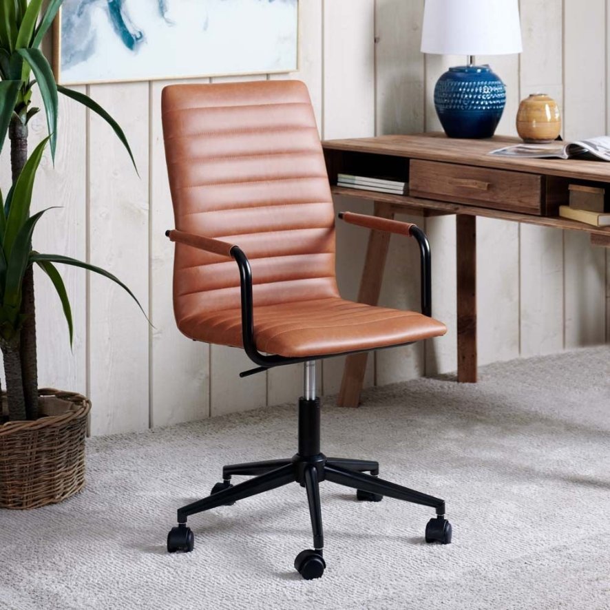 Trend Adjustable Desk Chair - Vintage Brandy | Adjustable Desk Chair ...