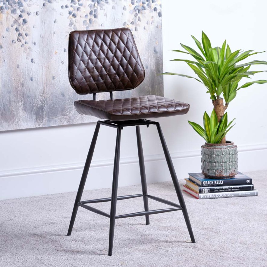 Digby Bar Stool Dark Brown