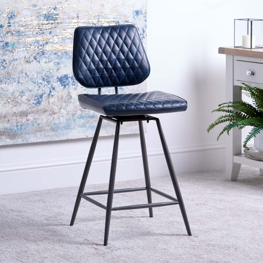 Digby Bar Stool Dark Blue