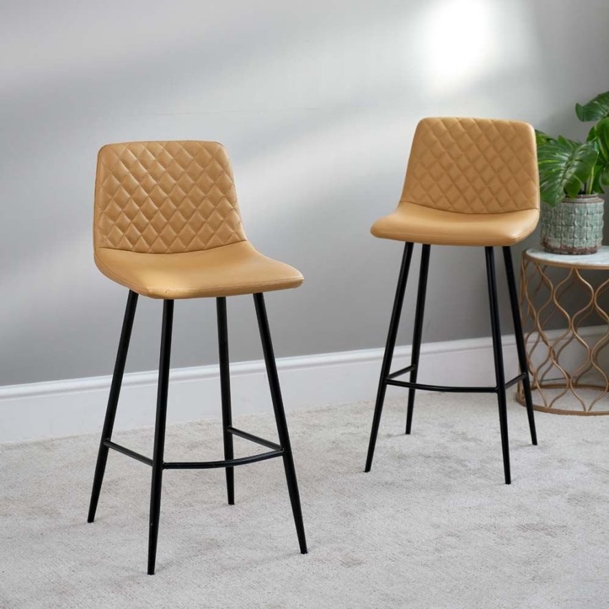 Ripley Bar Stool Mustard Set Of 2