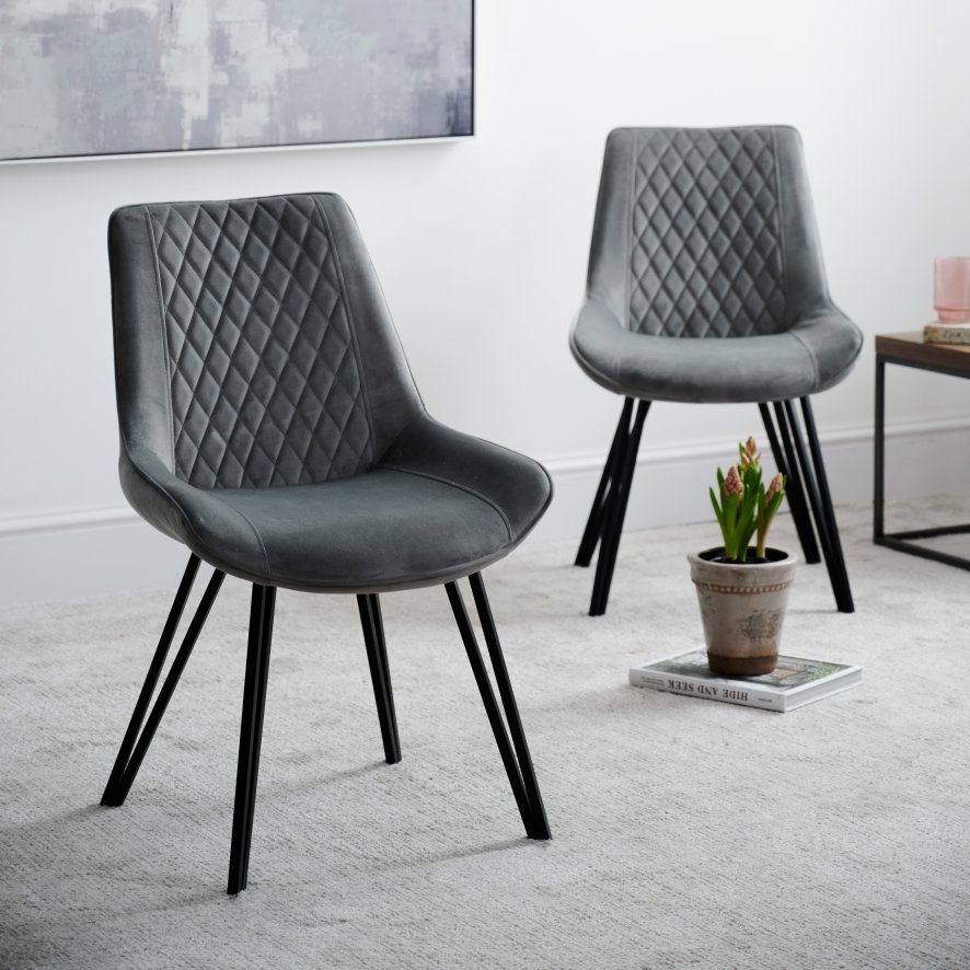 Chase Light Grey Dining Chair Set Of 2