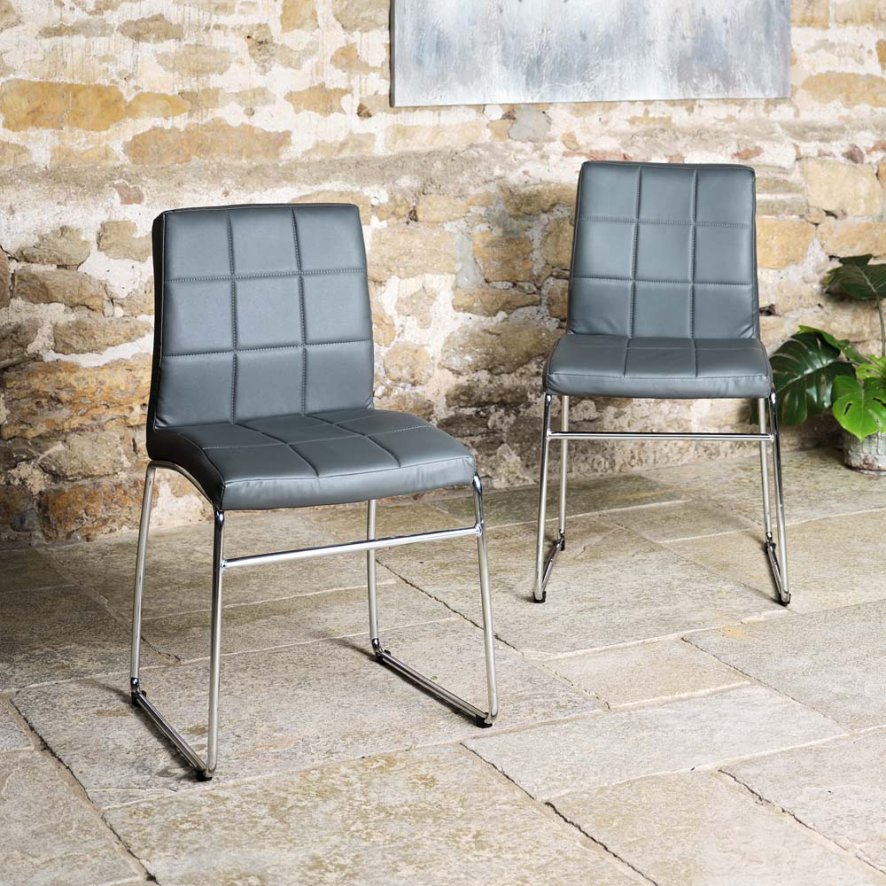 Holt Grey Dining Chair Set Of 2