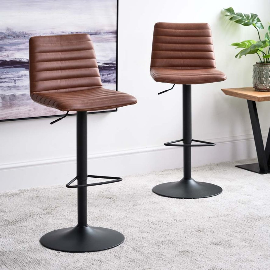 Kimmy Bar Stool Brandy Set Of 2