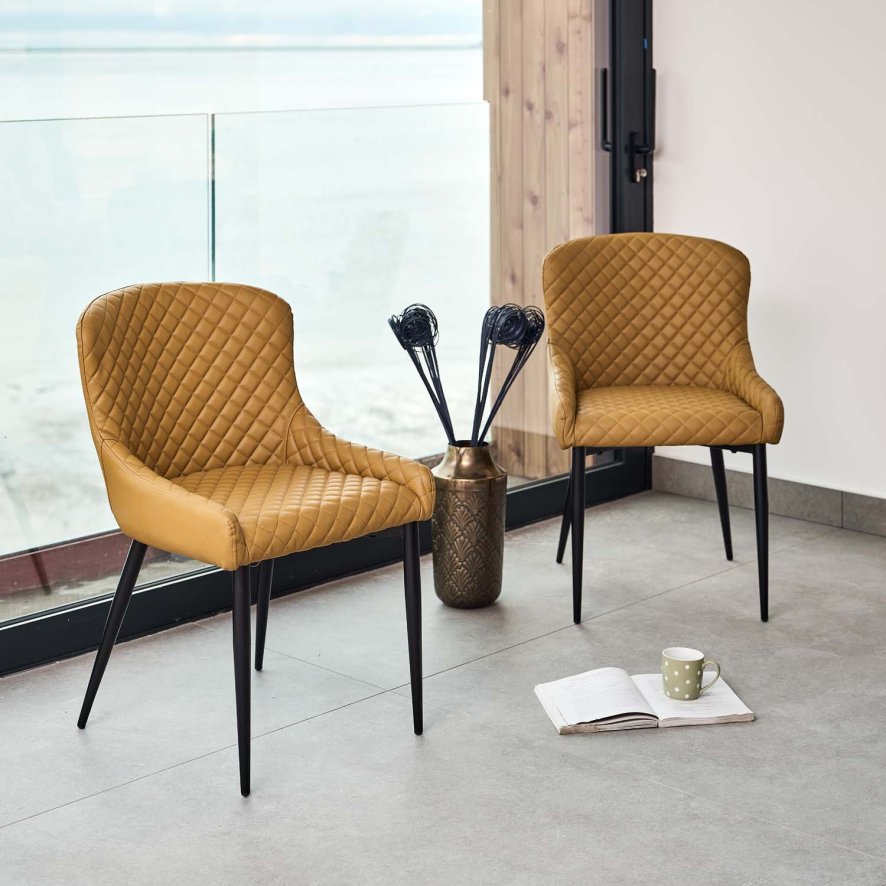 Carlton Mustard Dining Chair Set Of 2