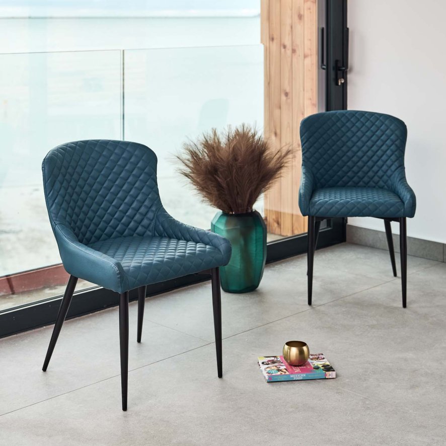 Carlton Teal Dining Chair Set Of 2