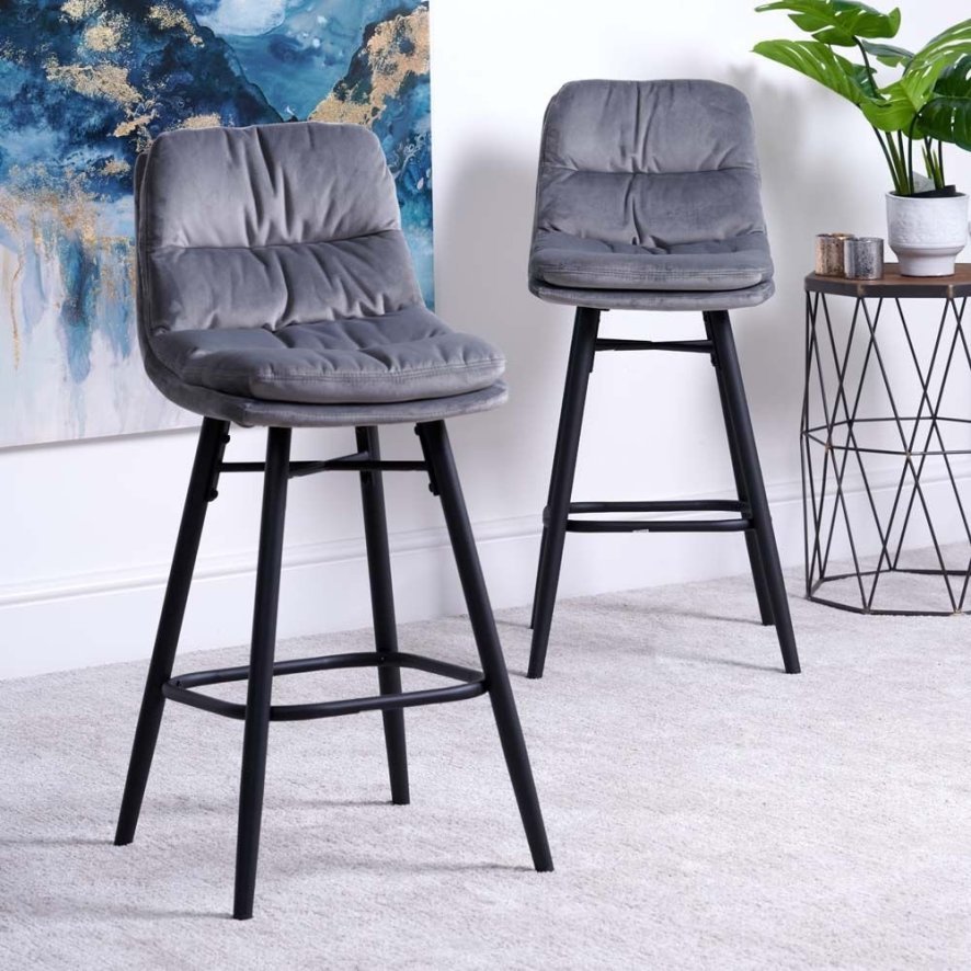 Enderson Bar Stool Light Grey Set Of 2