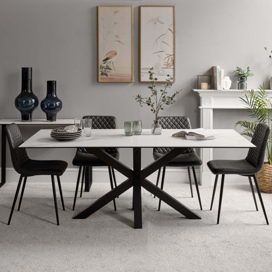 Eastcote Ceramic Dining Table 200cm White