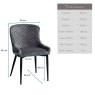 Clearance Carlton Dark Grey Velvet Dining Chair (Set of 2)