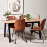 Woods Bromley 160cm Dining Table & 4 Callum Dining Chairs - Light Brown