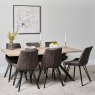 Woods Kamala 180cm Dining Table & 6 Finnick Dining Chairs - Dark Grey