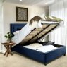 Woods Camila Ottoman Double Bed - Dark Blue