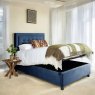 Woods Camila Ottoman Double Bed - Dark Blue