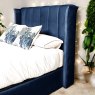 Woods Santana Ottoman Double Bed - Dark Blue