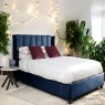 Woods Santana Ottoman Double Bed - Dark Blue