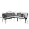 Woods Hampton Grey Corner Bench - Right Hand Facing