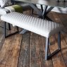 Woods Dante Dark Grey 135cm Dining Table with Corner Bench (RHF) and Low Bench