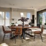 Woods Soho Dining Table 200cm & 6 Digby Dining Chairs - Tan