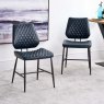 Woods Soho Dining Table 200cm & 6 Digby Dining Chairs - Dark Blue