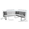 Woods Frampton Corner Bench - White (Right Hand Facing)