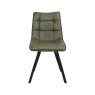 Woods Jack Olive Green Dining Chair with Slate Grey Piping (Set of 2)