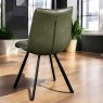 Woods Jack Olive Green Dining Chair with Slate Grey Piping (Set of 2)