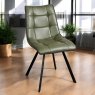 Woods Jack Olive Green Dining Chair with Slate Grey Piping (Set of 2)