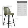 Woods Walton Bar Stool - Olive Green