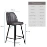 Woods Walton Bar Stool - Slate Grey