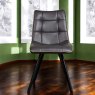 Woods Jack Slate Grey Dining Chair with Mushroom Brown Piping (Set of 2)