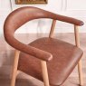 Woods Albi Dining Chair - Retro Brandy / Oiled Oak Legs (Set of 2)