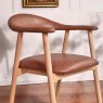 Woods Albi Dining Chair - Retro Brandy / Oiled Oak Legs (Set of 2)