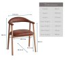 Woods Albi Dining Chair - Retro Brandy / Oiled Oak Legs (Set of 2)