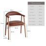 Woods Albi Dining Chair - Retro Brandy / Oiled Oak Legs (Set of 2)