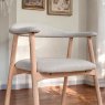 Woods Albi Dining Chair - Beige / Oiled Oak Legs (Set of 2)