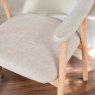 Woods Albi Dining Chair - Beige / Oiled Oak Legs (Set of 2)