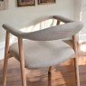 Woods Albi Dining Chair - Beige / Oiled Oak Legs (Set of 2)