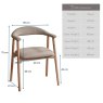 Woods Albi Dining Chair - Beige / Oiled Oak Legs (Set of 2)