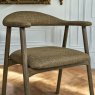 Woods Albi Dining Chair - Dark Green / Dark Oak Legs (Set of 2)