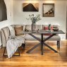 Woods Eastcote Black 150cm Dining Table with Sonoma Corner Bench