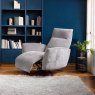 Woods Brodie Armchair with Power and Massage in Granite Fabric