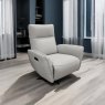 Woods Brodie Armchair with Power and Massage in Grey Leather