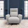 Woods Brodie Armchair with Power and Massage in Grey Leather