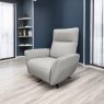 Woods Brodie Armchair with Power and Massage in Grey Leather