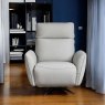 Woods Brodie Armchair with Power and Massage in Grey Leather