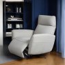 Woods Brodie Armchair with Power and Massage in Grey Leather