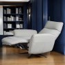 Woods Brodie Armchair with Power and Massage in Grey Leather