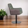 Woods Arno Green Leather Dining Chair (Set of 2)