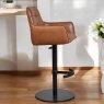 Woods Arno Cognac Leather Bar Stool (Set of 2)