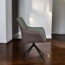 Woods Savonna Green Leather Dining Chair (Set of 2)