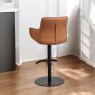 Woods Savonna Cognac Leather Bar Stool (Set of 2)